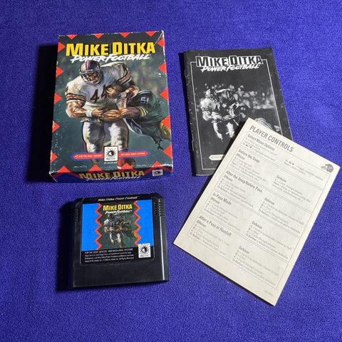 Mike Ditka's Power Football (Sega Genesis, 1991) Authentic CIB Complete - Tested