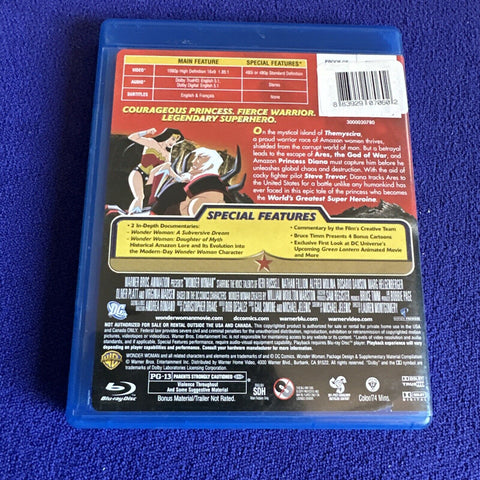 Wonder Woman DC Universe Animated Original Movie Blu Ray - Tested!