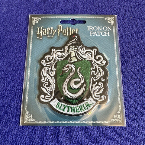 Lot Of 2 Harry Potter Iron On Patches - Slytherin + Hufflepuff - Promo Sealed