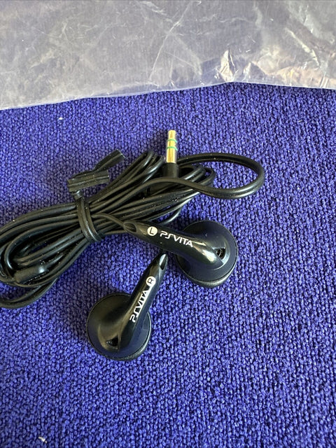 Official Sony Ps Vita Black In Ear Headphones Headset - PlayStation