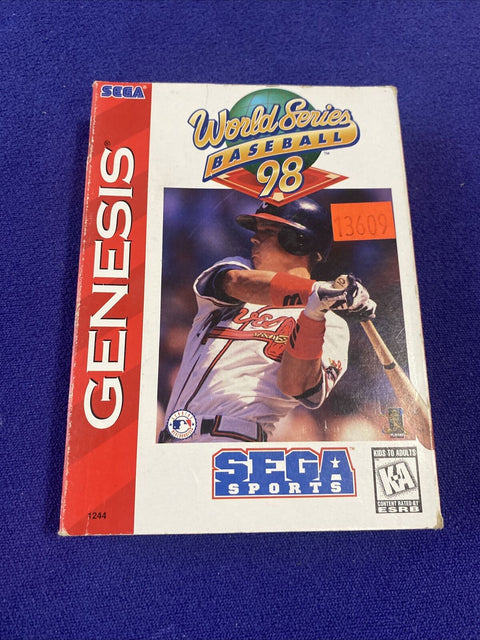 World Series Baseball 98 (Sega Genesis, 1997) Cardboard - Authentic, Tested!