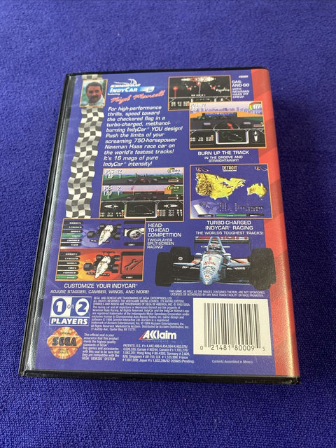 Newman Haas IndyCar Featuring Nigel Mansell (Sega Genesis) Complete, Tested!