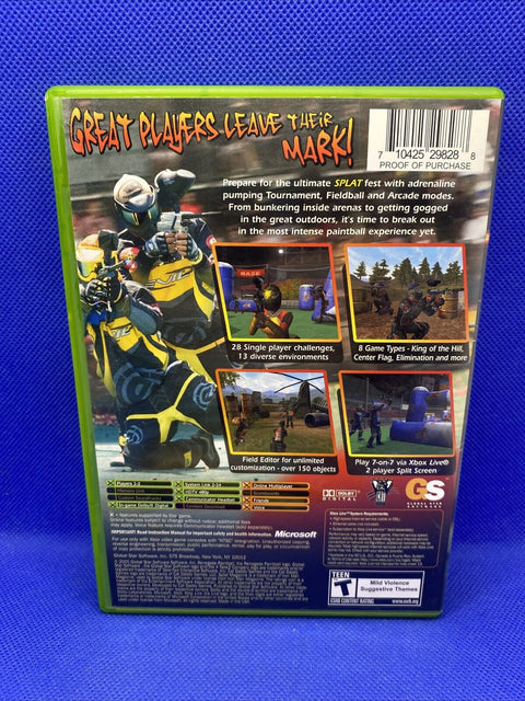 Splat Magazine Renegade Paintball (Microsoft Original Xbox) Complete - Tested!