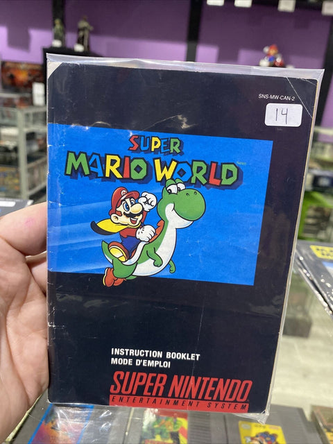Super Mario World - Super Nintendo - SNES - Manual Only