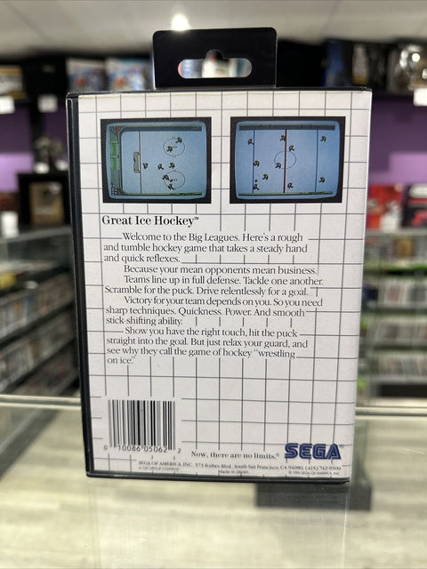 Great Ice Hockey (Sega Master System, 1987) SMS CIB Complete Tested!