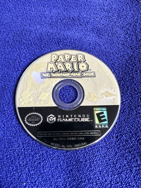 Paper Mario: The Thousand-Year Door (Nintendo GameCube, 2004) Disc Only Tested!
