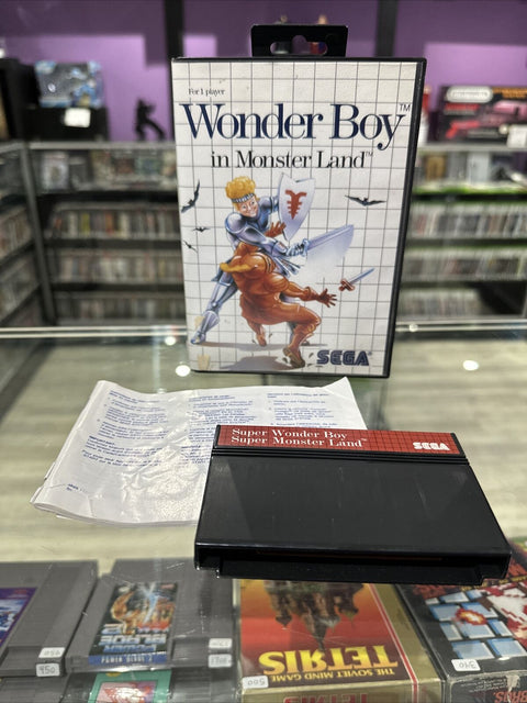 Wonder Boy in Monster Land (Sega Master System) SMS Complete *Manual Damage*