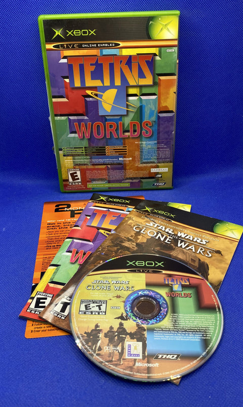 Star Wars: The Clone Wars/Tetris Worlds (Microsoft Original Xbox, 2003) Complete