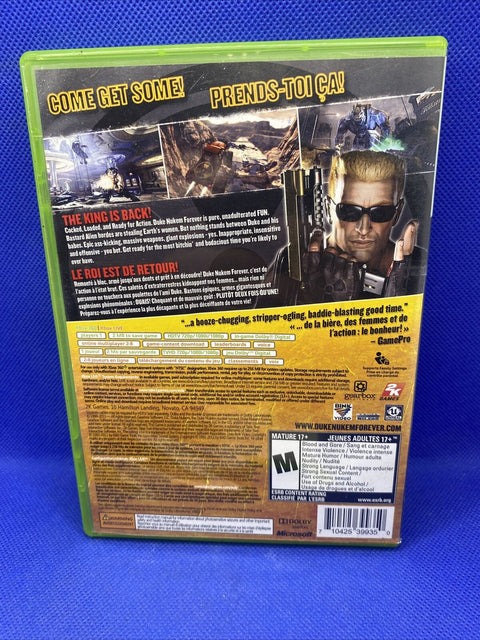 Duke Nukem Forever (Microsoft Xbox 360, 2011) CIB Complete - Tested!