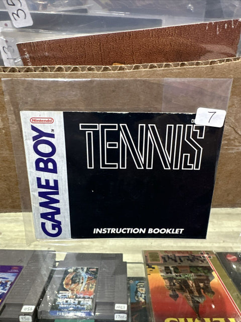 Tennis (Nintendo Game Boy) Instruction Booklet Manual ONLY GB Gameboy Manual