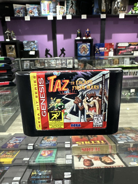 Taz in Escape From Mars (Sega Genesis, 1994) Authentic Cartridge Only Tested!