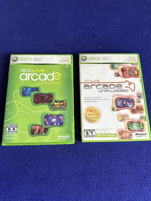 Xbox Live Arcade Lot Of 2 Game - Xbox 360 Unplugged + Compilation - Tested