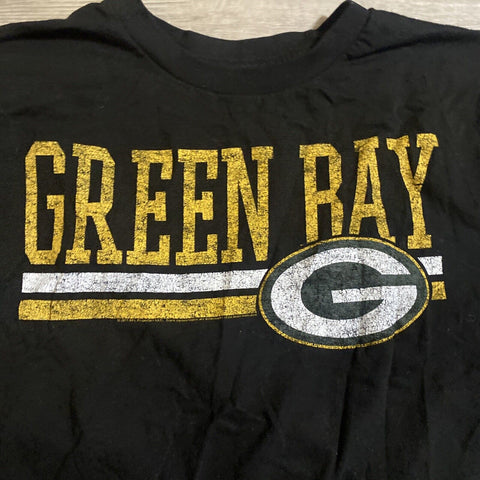 NFL Team Apparel Green Bay Packers Men’s T-Shirt Black + Yellow - Size L Large