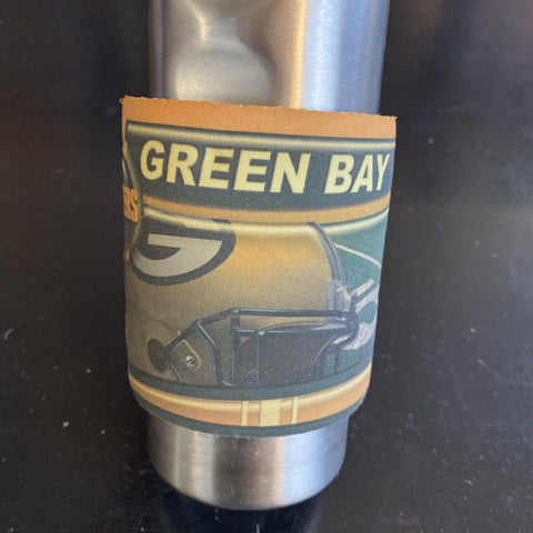 Vintage Green Bay Packers Wrap Around Beer Holder Coozie Koozie - NFL Football