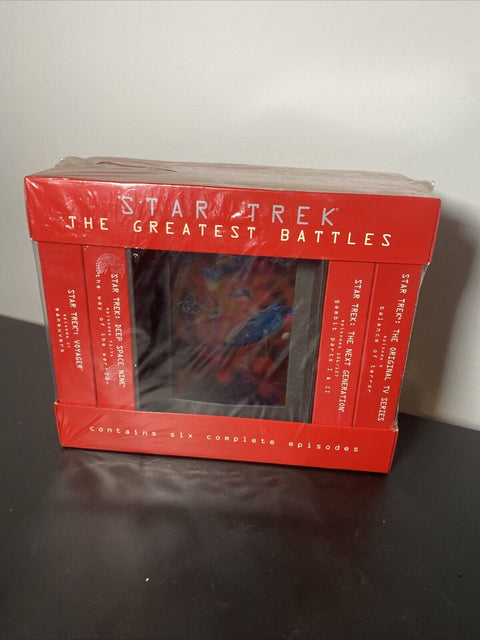 Star Trek The Greatest Battles 4 VHS Box Set w/ Divider 1997 - Collector Owned!