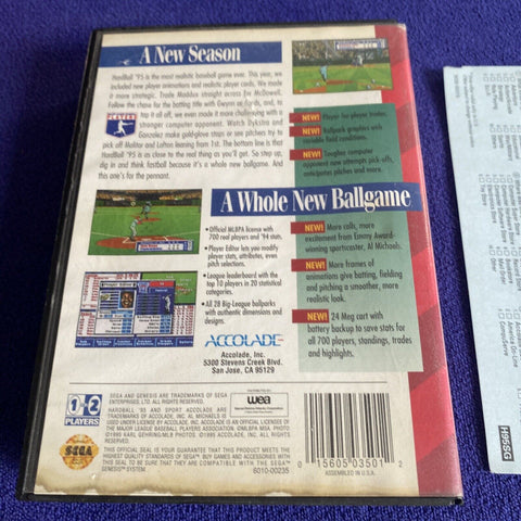 HardBall '95 (Sega Genesis, 1995) Tested!