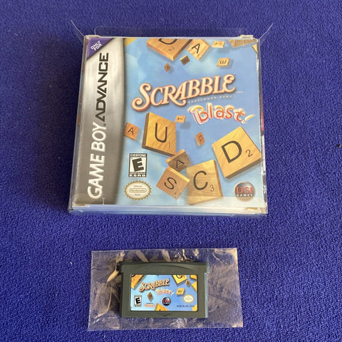 Scrabble Blast (Nintendo Game Boy Advance, 2005) GBA In Box w/ Protector Tested!