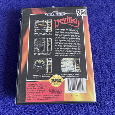 Devilish The Next Possession (Sega Genesis, 1992) Authentic Box Only - NO GAME