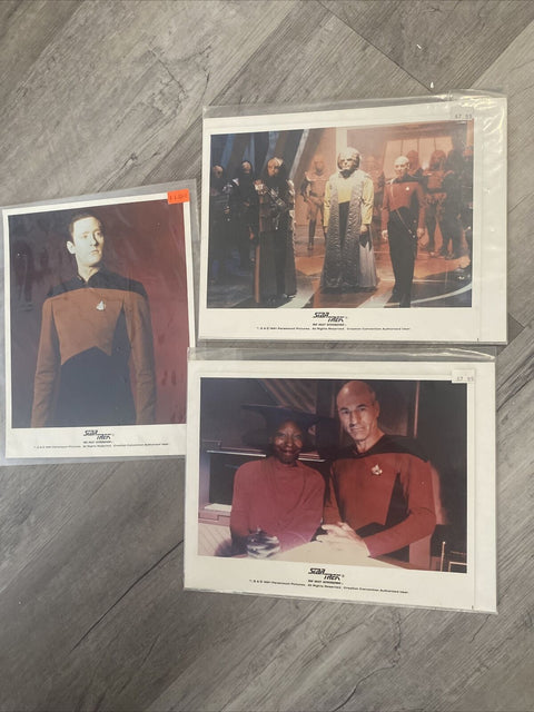 Star Trek The Next Generation Creation Convention 10x8 Photo Lot Of 3 - 1991