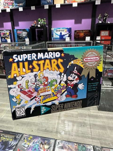 Super Mario All-Stars (Super Nintendo, SNES) Complete CIB - *GREAT CONDITION*