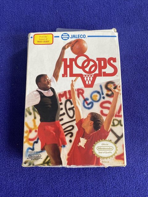 Hoops (Nintendo NES, 1989) Authentic In Box - No Manual - Tested!