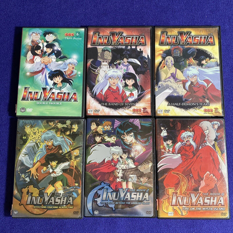 Lot Of 5 Inuyasha DVD’s - The Movie 1 2 4 Vol 21 35 36 - Region 1 Anime