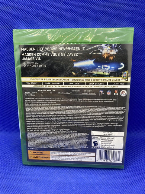 NEW! Madden NFL 18 Deluxe Edition (Microsoft Xbox One) Case Damage - Sealed!