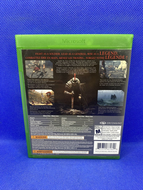 Ryse: Son of Rome (Microsoft Xbox One, 2013) XB1 Tested!