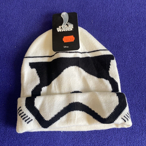 NEW! Disney Star Wars Stormtrooper White Knit Winter Beanie Hat One Size NWT