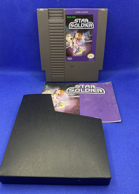 Star Soldier (Nintendo NES, 1988) Authentic Cartridge, Manual, Sleeve - Tested!