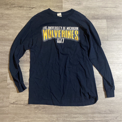 University Of Michigan Wolverines Men’s Long Sleeve Shirt - Size L Large