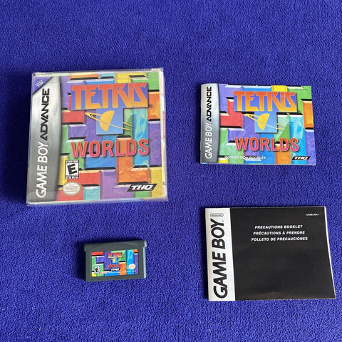 Tetris Worlds (Nintendo Game Boy Advance) GBA Complete Tested w/ Box Protector