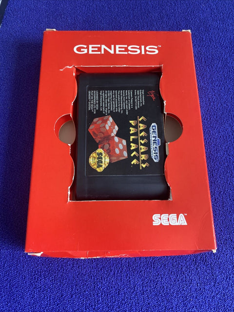 Caesars Palace (Sega Genesis, 1993) Authentic In Cardboard Box - Tested!