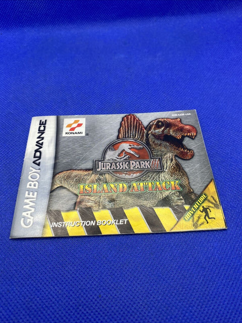 Jurassic Park III: Island Attack (Nintendo Game Boy Advance, GBA) MANUAL ONLY!