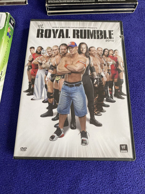 WWE Wrestling DVD Lot of 4 - Wrestlemania, Rey Mysterio, Royal Rumble 2009-2010