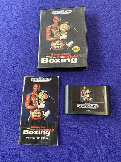 Evander Holyfield's "Real Deal" Boxing (Sega Genesis) Authentic Complete Tested!