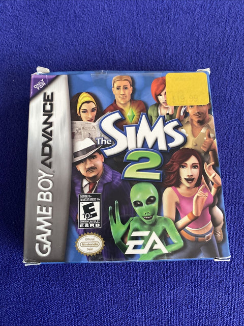 Sims 2 (Nintendo Game Boy Advance, 2005) GBA In Box w/ Protector - Tested!