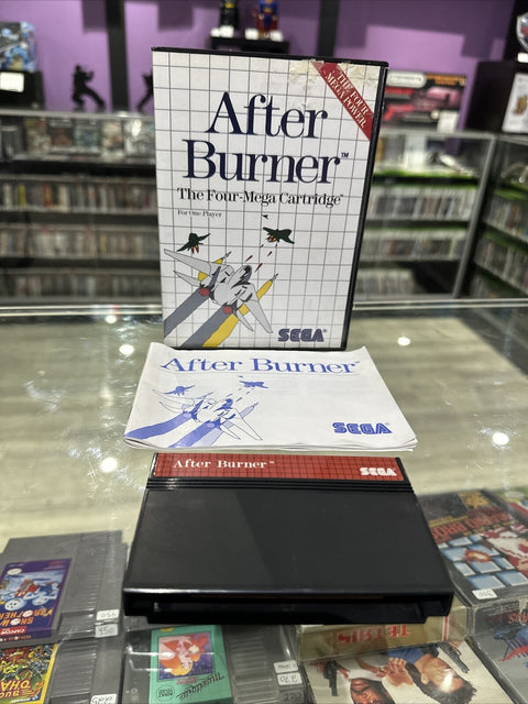 After Burner (Sega Master System 1988) SMS CIB Complete Tested!