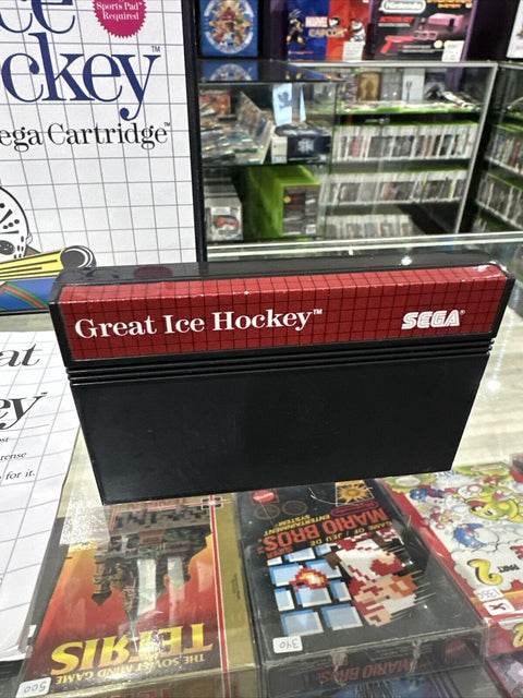 Great Ice Hockey (Sega Master System, 1987) SMS CIB Complete Tested!