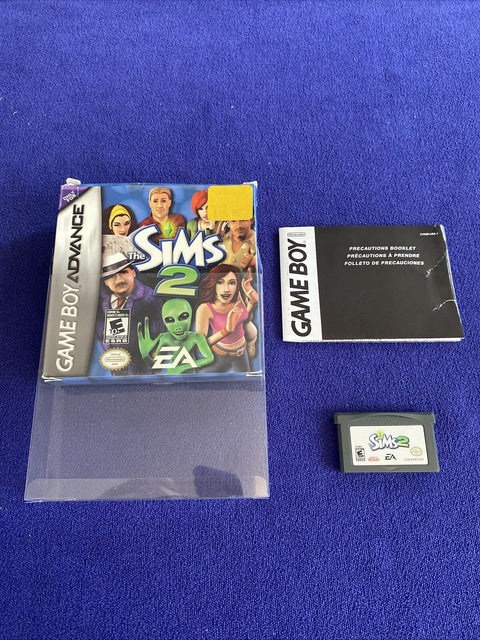 Sims 2 (Nintendo Game Boy Advance, 2005) GBA In Box w/ Protector - Tested!