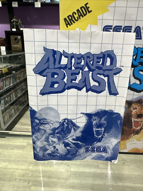 Altered Beast (Sega Master System, 1989) SMS CIB Complete - Tested!