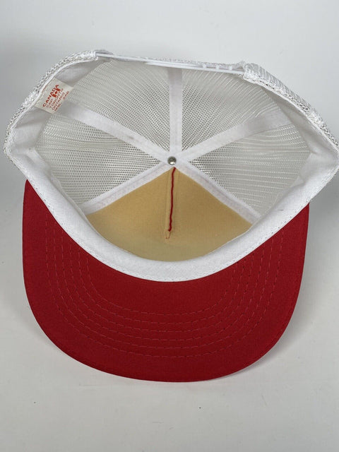 Vintage Gormley Aggregates Red Snapback Cap - Patch + Mesh Trucker Hat