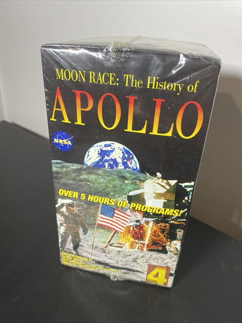 NEW! Moon Race: The History of Apollo (VHS, 1998, 4-Tape Set) - NASA - Sealed!