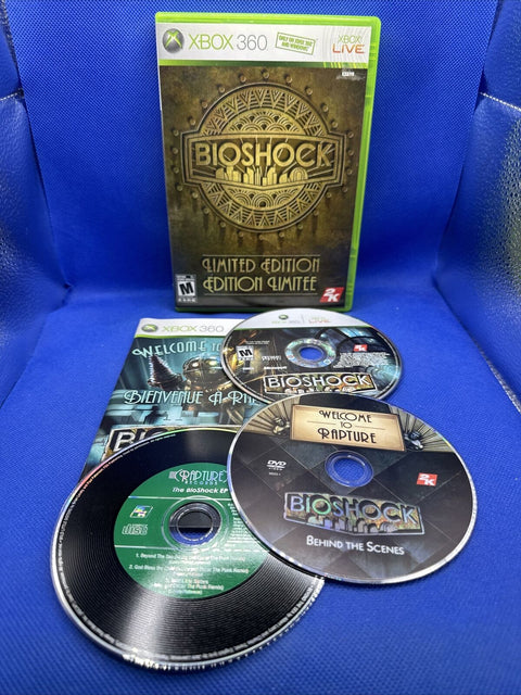 BioShock Limited Edition Xbox 360 - CIB Complete 3 Discs w/ Soundtrack - Tested!