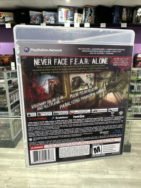 F.E.A.R. 3 (Sony PlayStation 3, 2011) PS3 CIB Complete Tested!