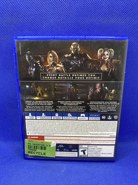 Injustice 2 (Sony Playstation 4, 2017) PS4 CIB Complete Tested