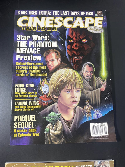 Cinescape Magazine Special Collector’s Issue Lot of 2 - 1999 Star Wars
