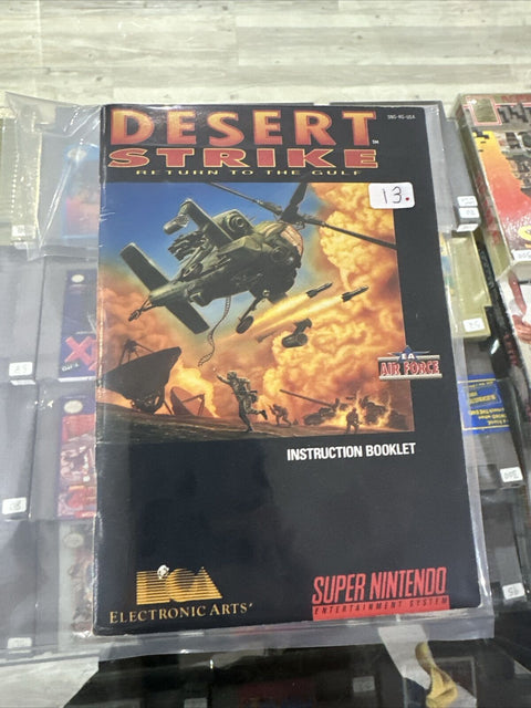 Desert Strike: Return to the Gulf (Super Nintendo, 1992) SNES *MANUAL ONLY*