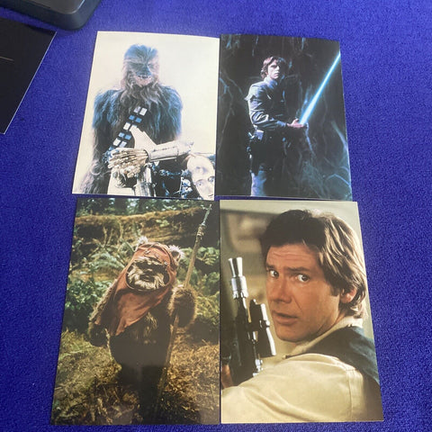 Shadowbox Photo Viewer w/ 9 Official Authentic Star Wars Photo Postcards 1977