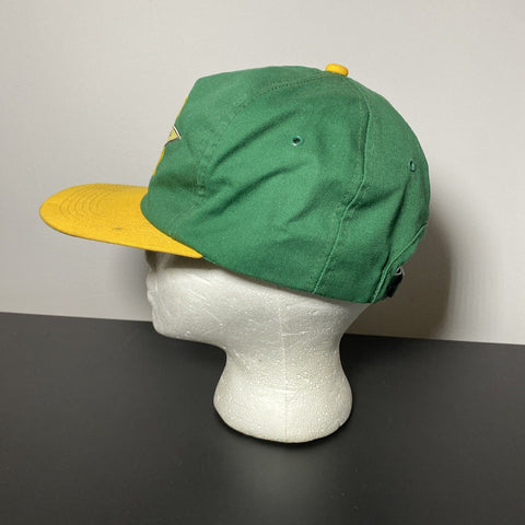 Vintage McDonalds Sports Memories Snapback Hat - VTG Canada Green & Yellow